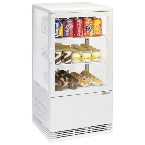 Mini vitrine réfrigérée positive 58 L blanche - Cassselin