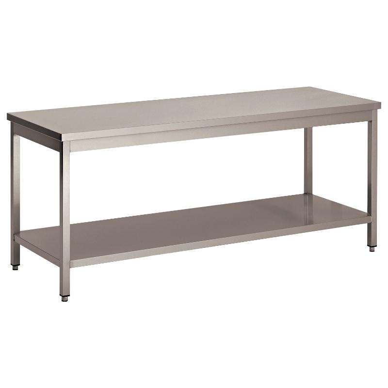 Table démontable bords droits, pieds carré, gamme 600