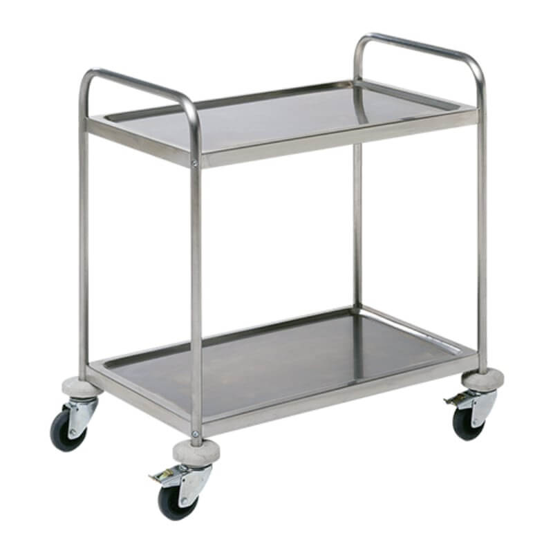 Chariot de service inox 2 plateaux L855