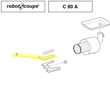 Racleur pour tamis Robot Coupe C80