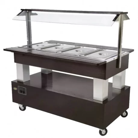 Salade bar central chauffant 4 bacs GN 1/1- Roller Grill
