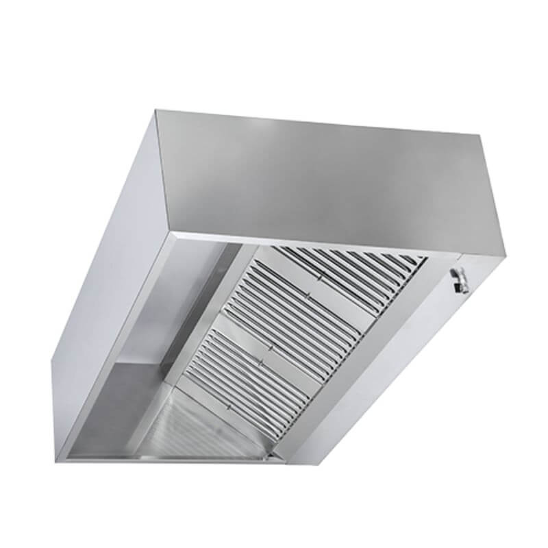 Hotte casquette cubique statique prof 900 mm