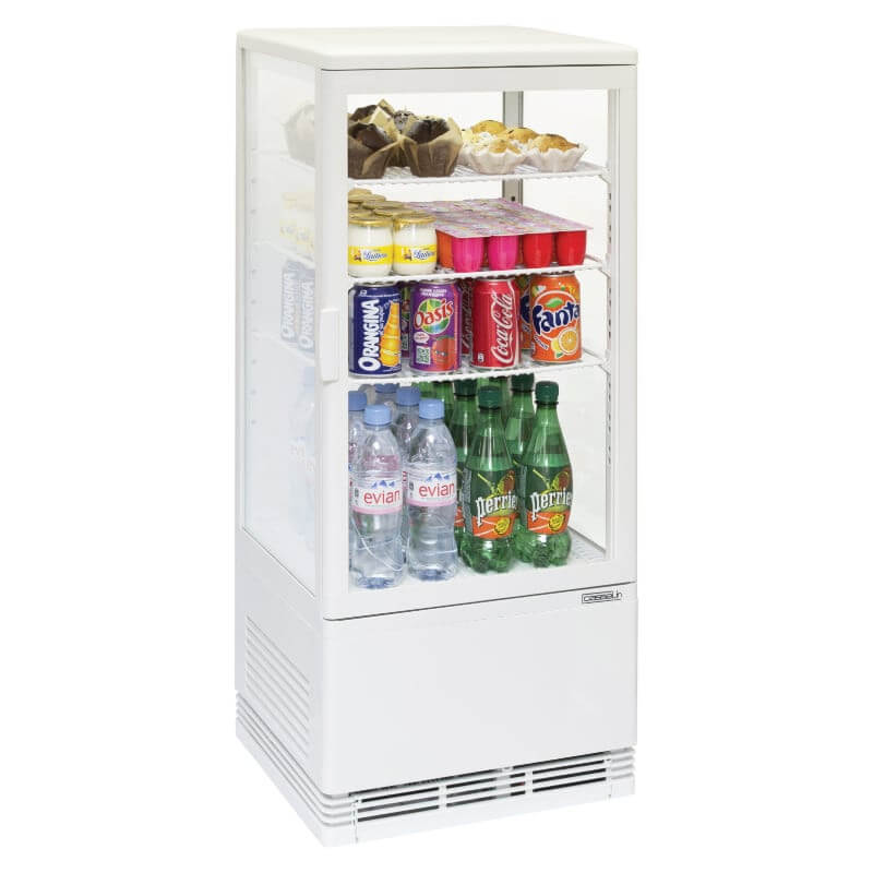 Mini vitrine réfrigérée positive 78L blanche - Casselin